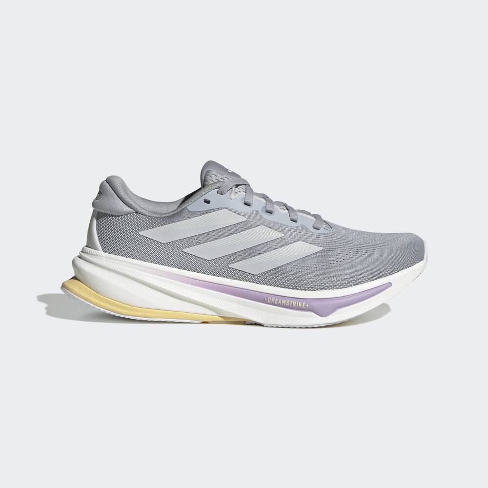 NEW ADIDAS women's supernova rise 2 running shoes in halo silver/dash grey/powde